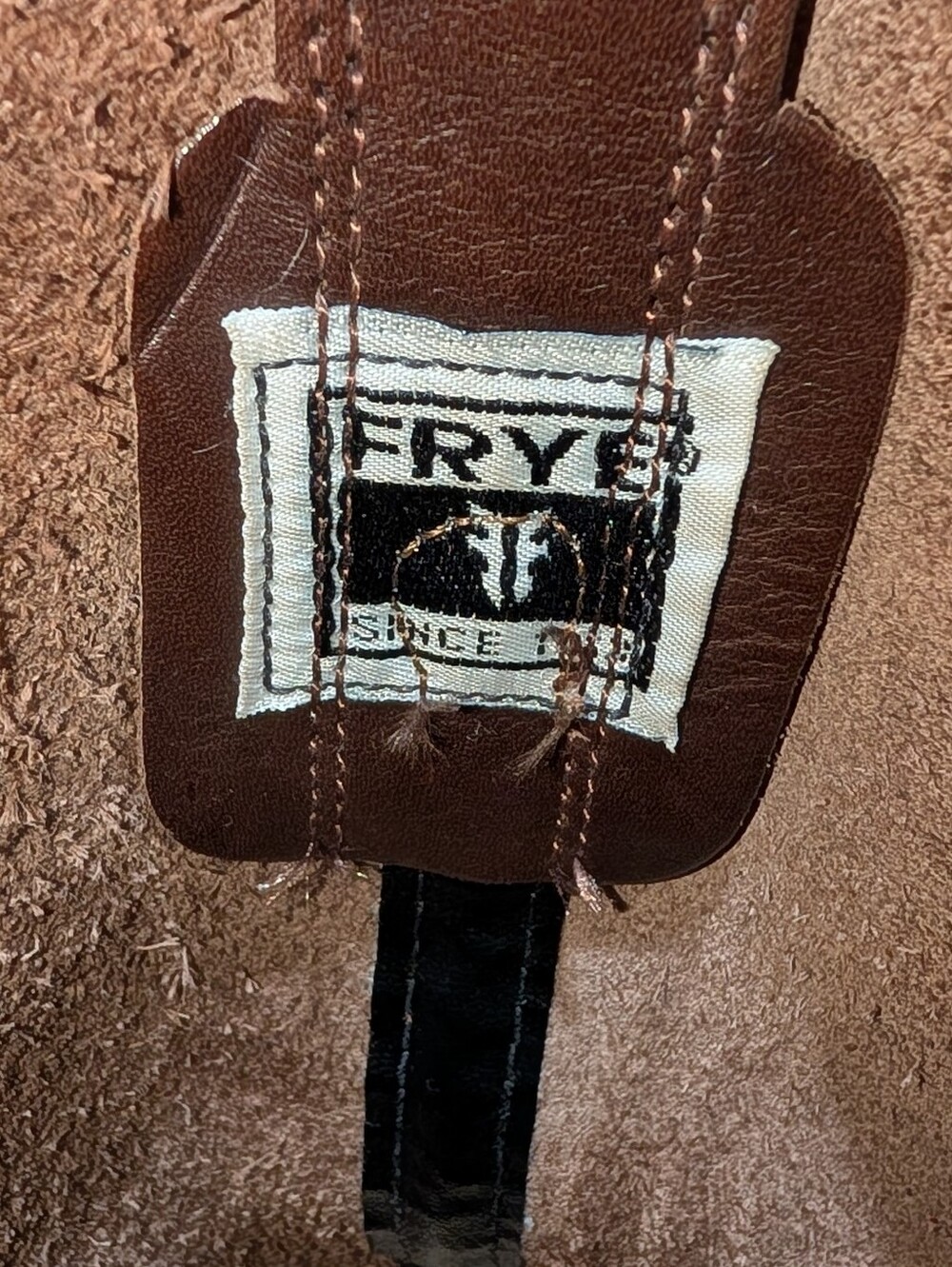 Frye Harness 12R Chocolate Brown Leather Boots Women's Size 6.5 M - Made in USA - Picture 13 of 15